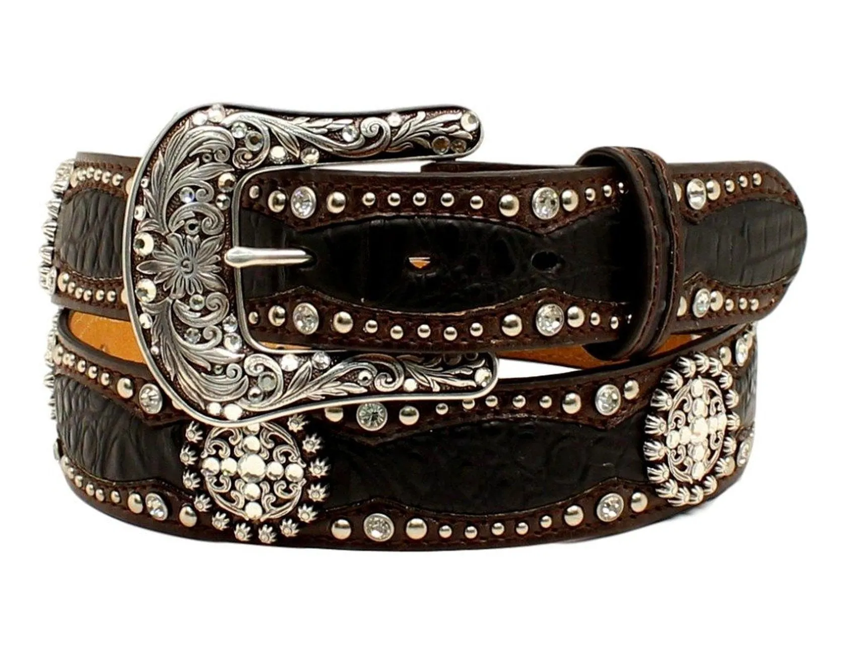 1/2'' Faux Gator Concho Belt