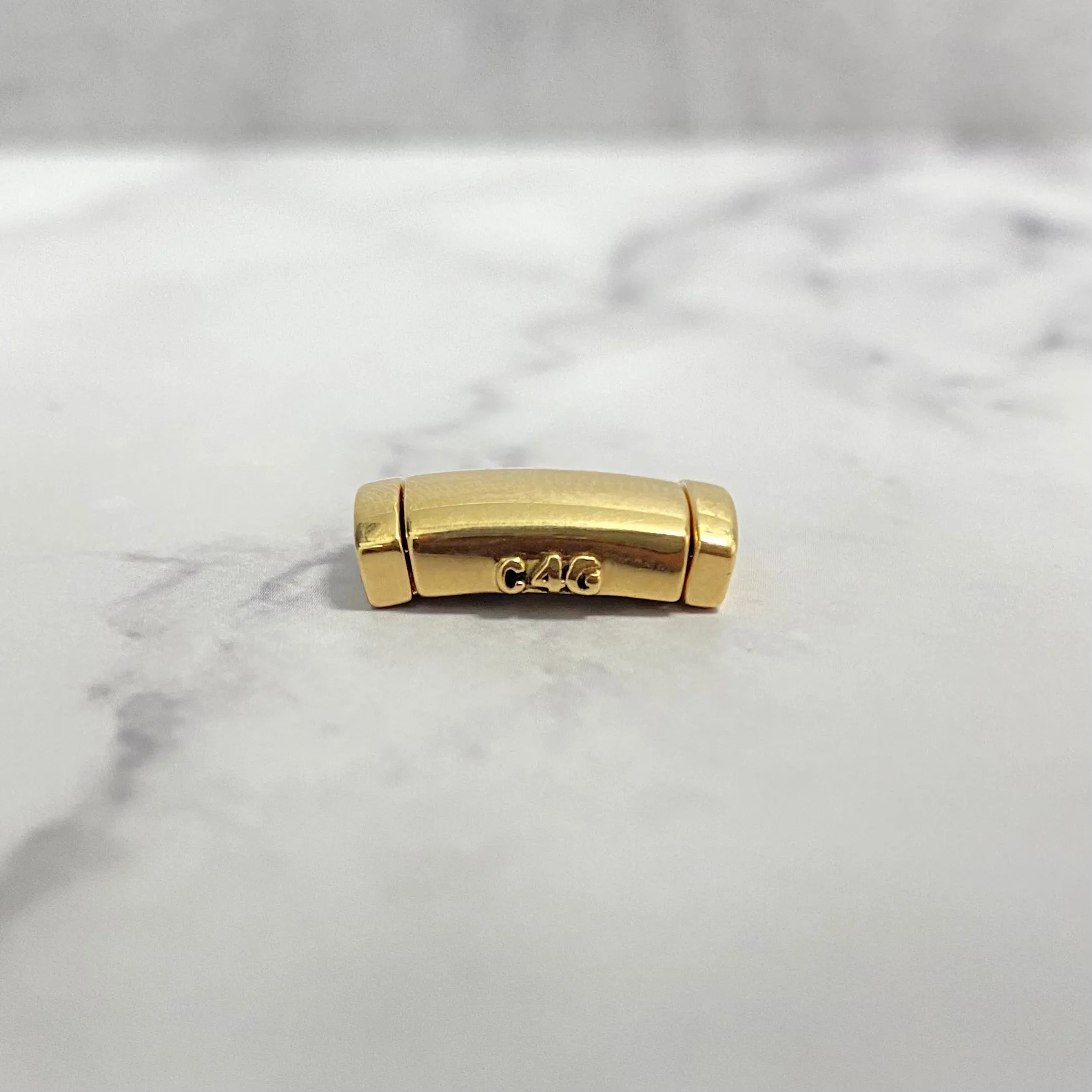 18K Yellow Gold Plain Sleek Lock / 6.2gr / 9mm / 0.6in