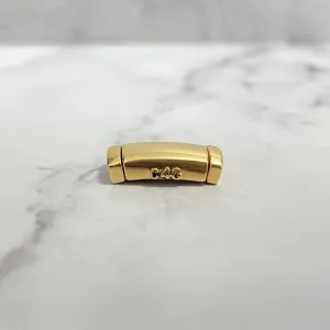 18K Yellow Gold Plain Sleek Lock / 6.2gr / 9mm / 0.6in
