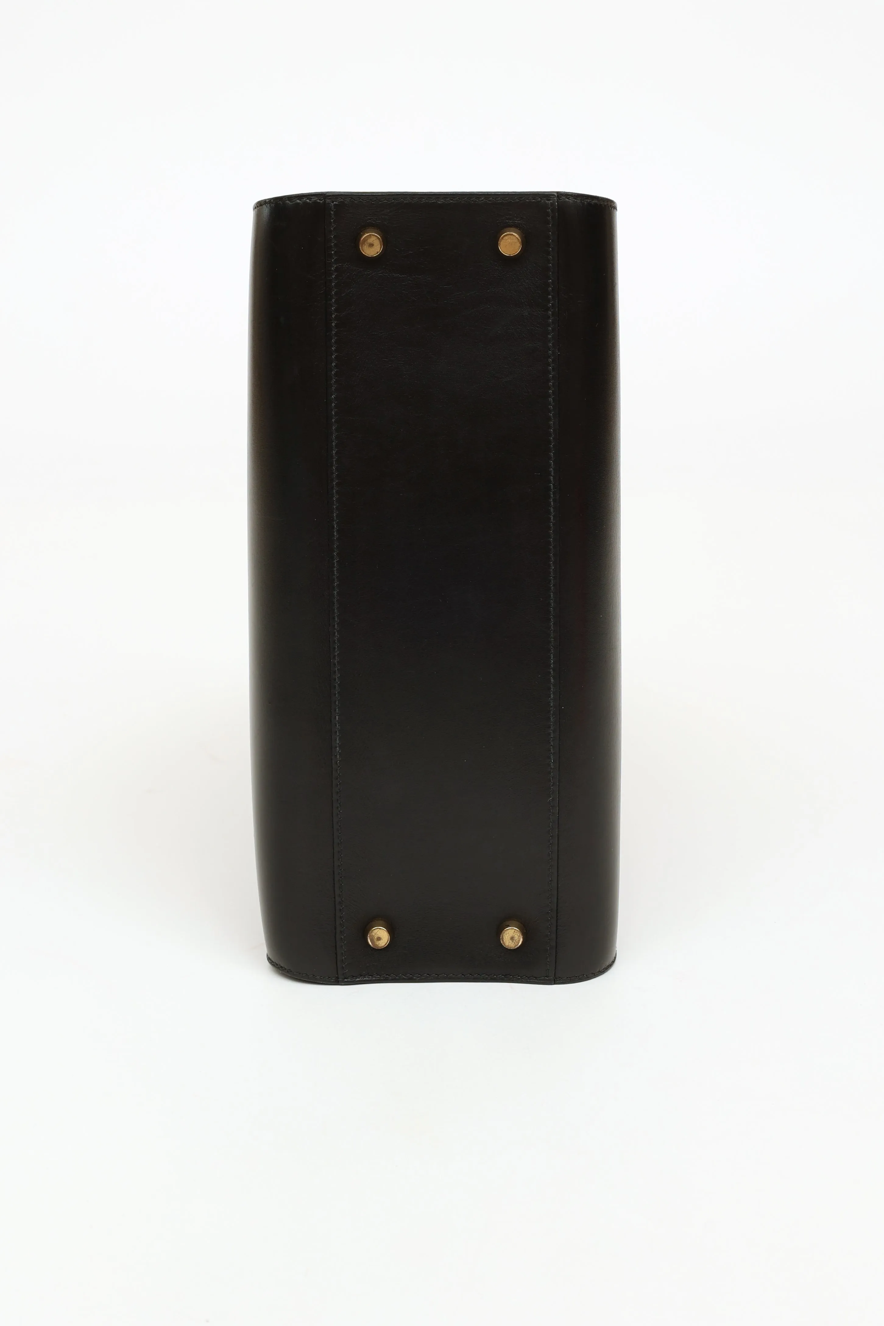 1995 Noir Box Calf Kelly Sport 30 Bag