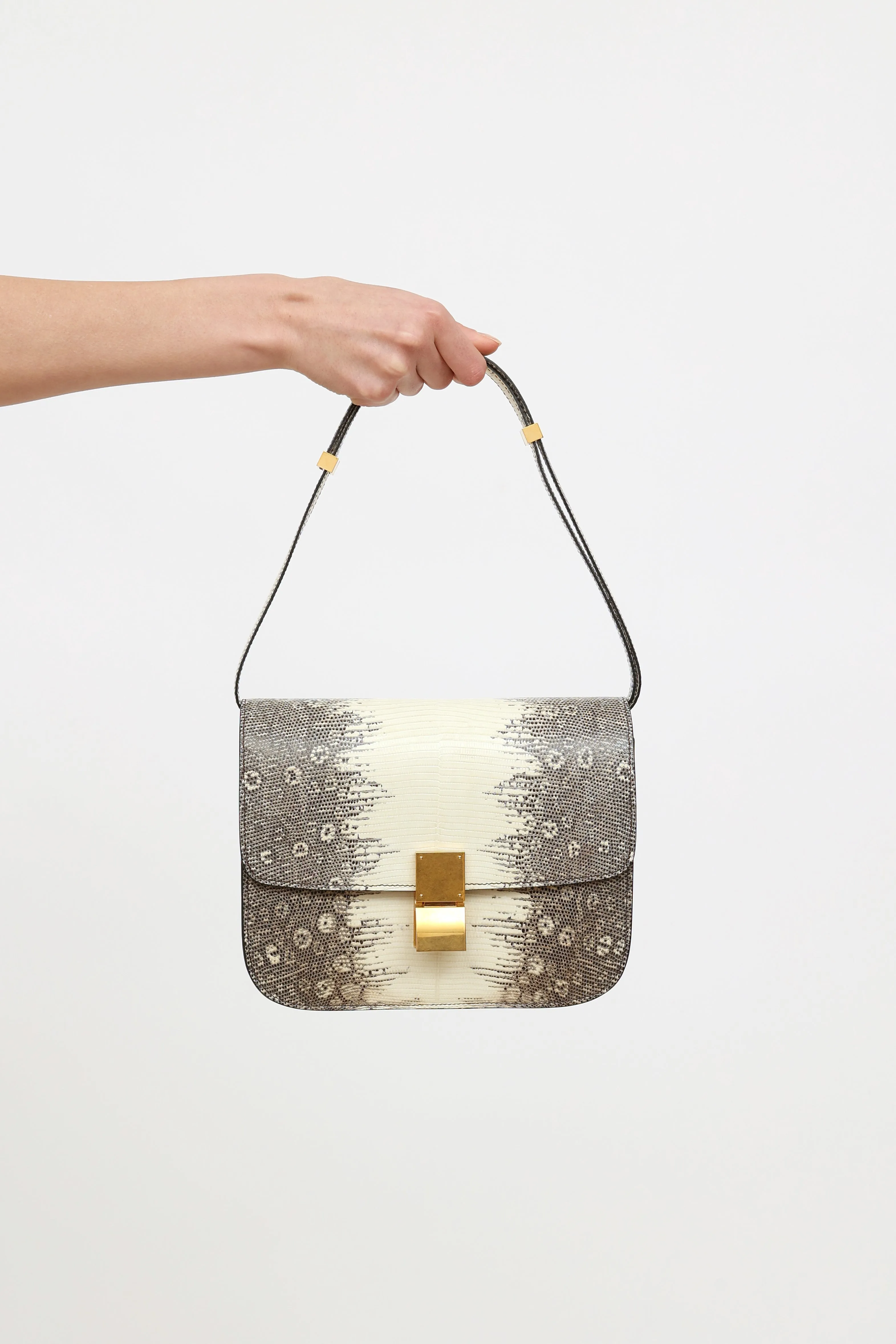 2019 White Medium Classic Exotic Box Bag