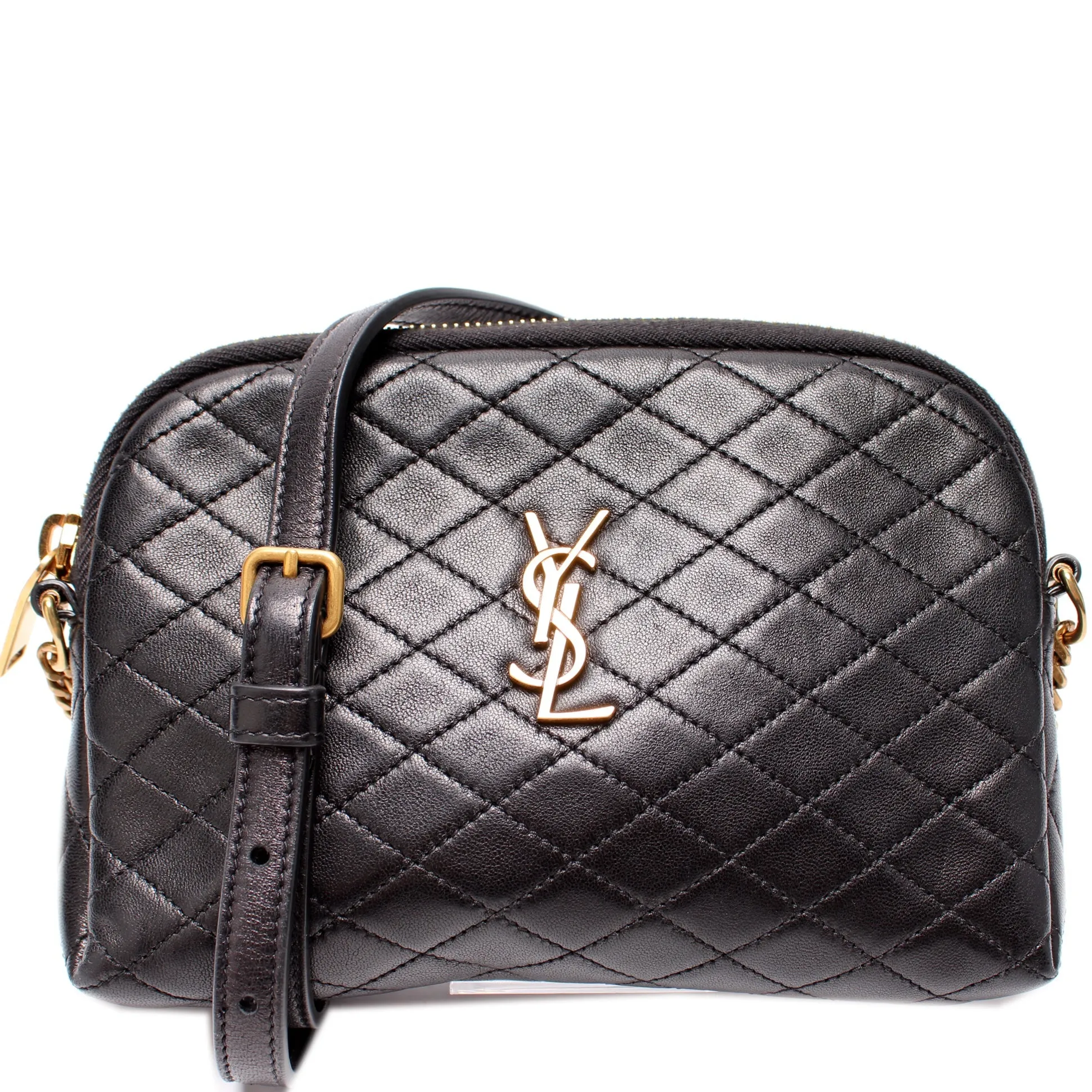 733667 Gaby Zip Pouch Quilted Lambskin
