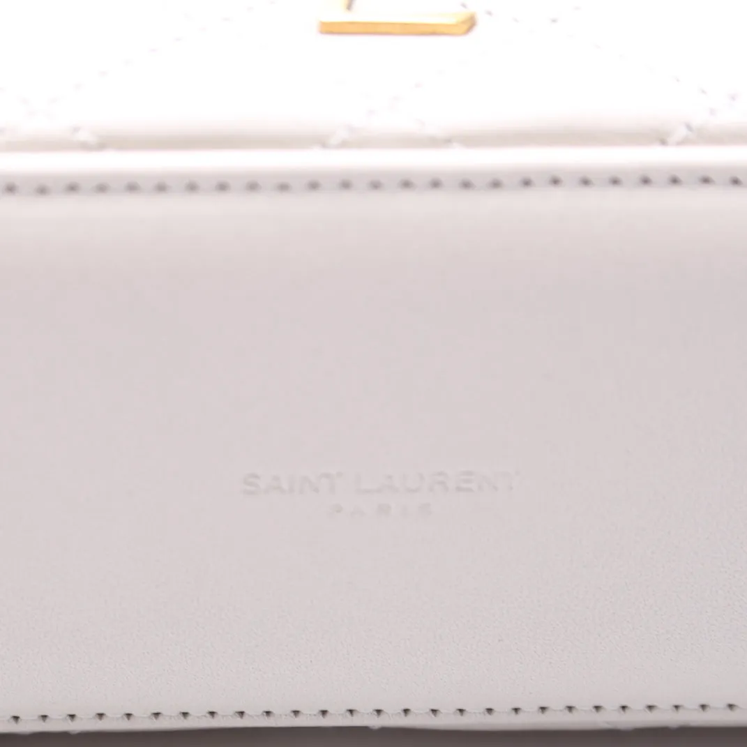 766731 Gaby Vanity Bag Quilted Lambskin Cream
