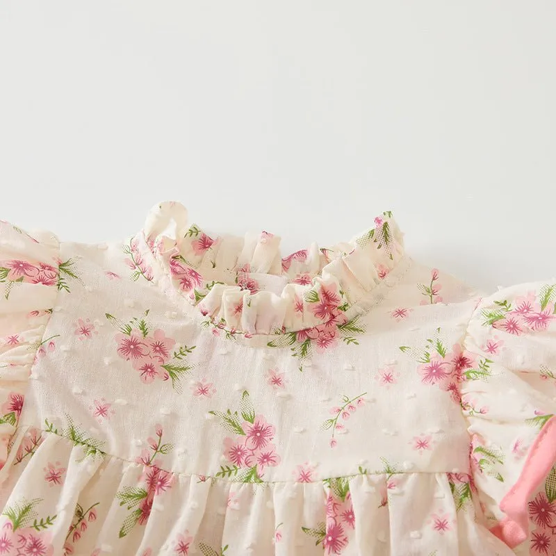 Baby Girl Floral Blossom Design Onesie with Headband Set