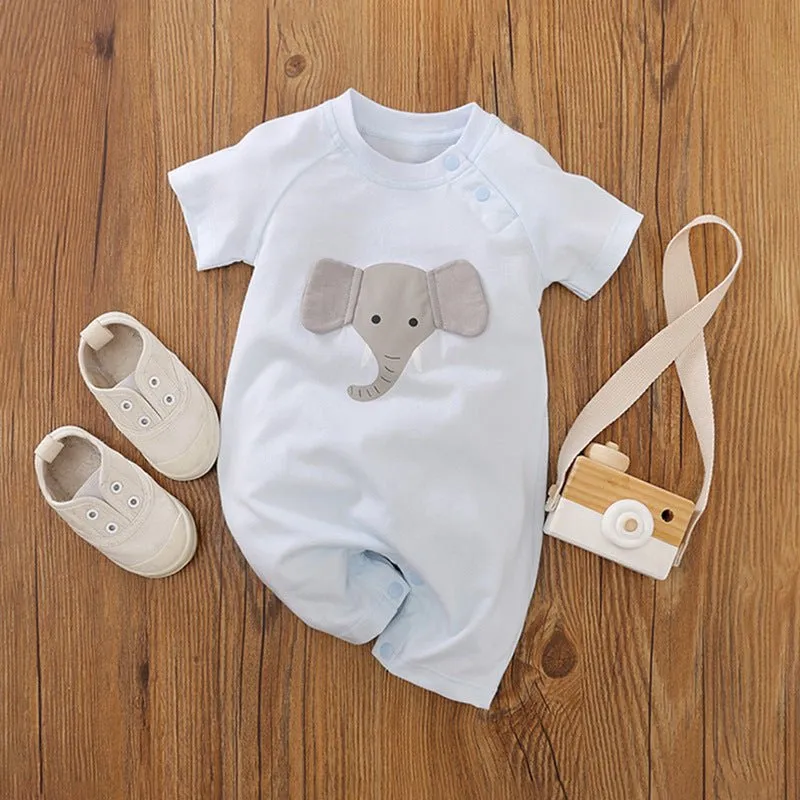 Baby's 11 Different Elephant Design One-Piece Jumpsuits
