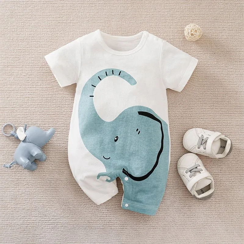Baby's 11 Different Elephant Design One-Piece Jumpsuits