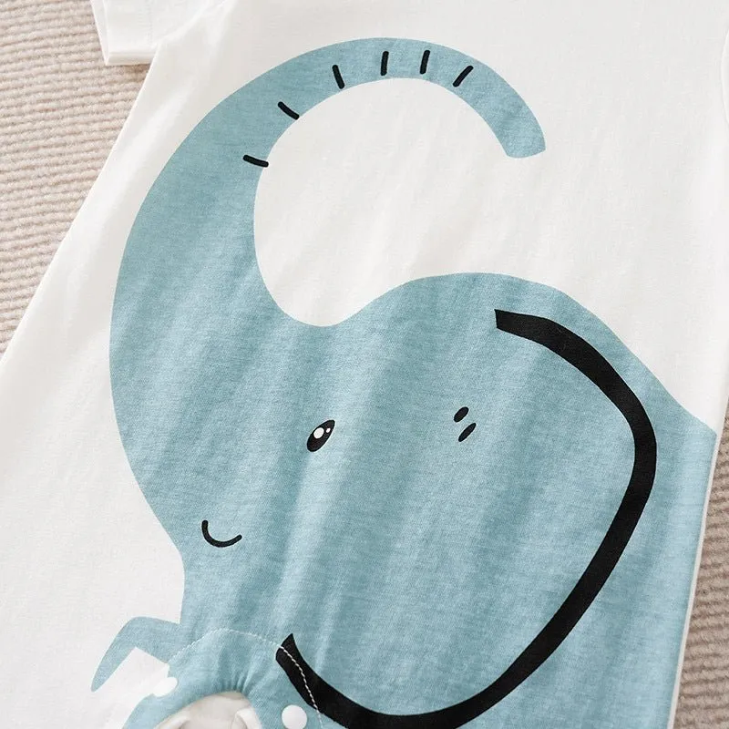 Baby's 11 Different Elephant Design One-Piece Jumpsuits