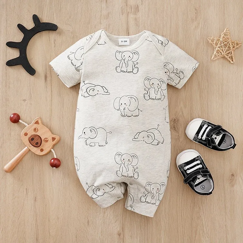 Baby's 11 Different Elephant Design One-Piece Jumpsuits