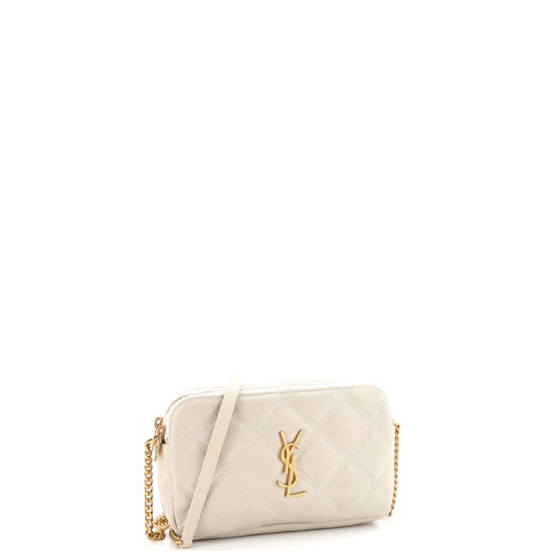 Becky Double Zip Crossbody Bag Quilted Leather Mini
