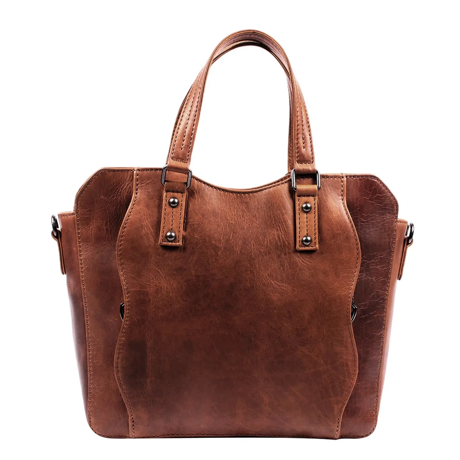 Bethany Leather Concealed Carry Lockable Satchel