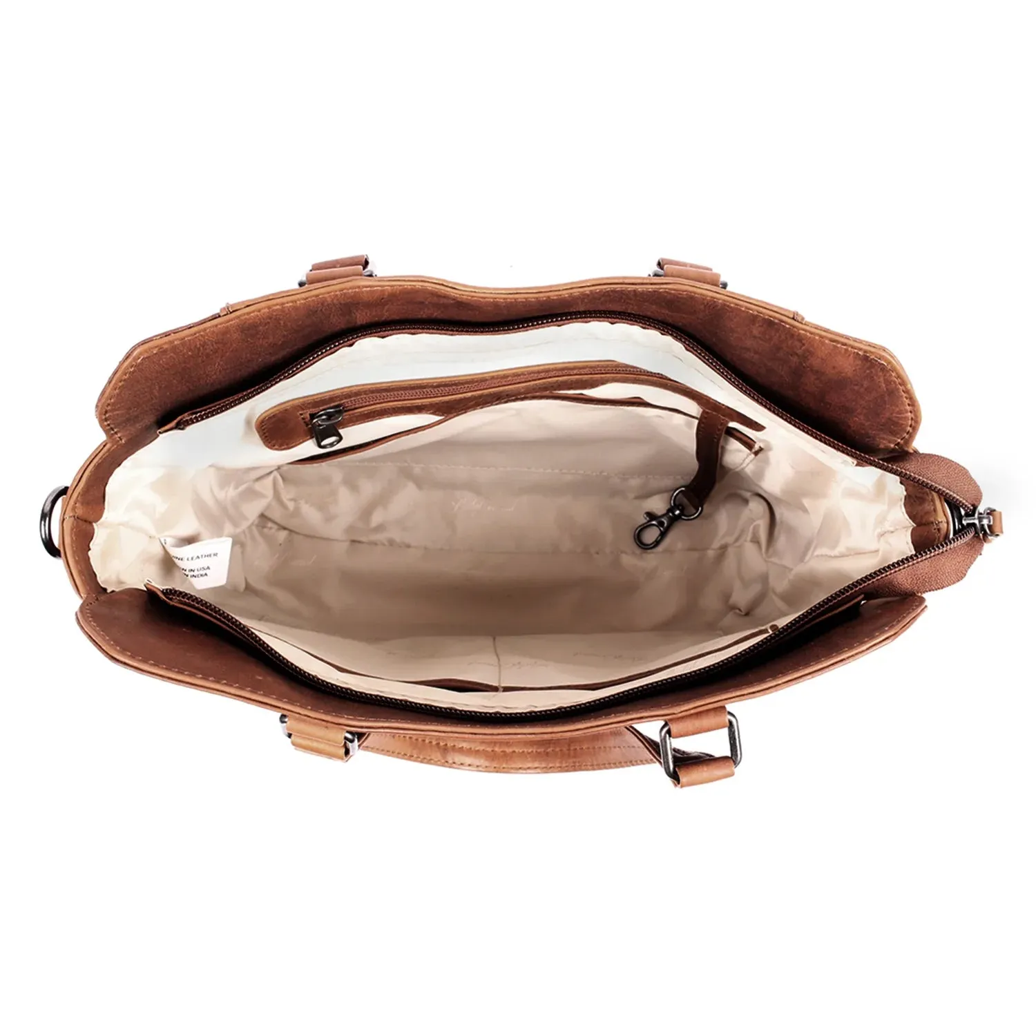 Bethany Leather Concealed Carry Lockable Satchel