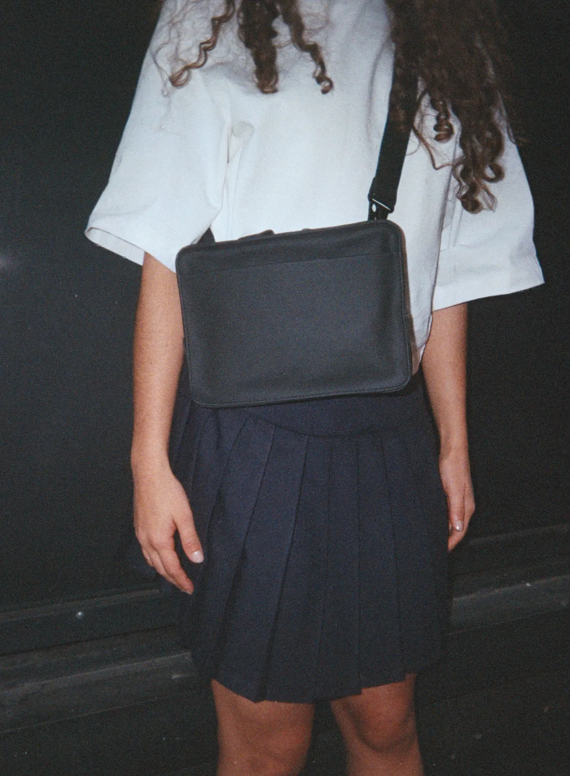 Black Adjustable Box Bag