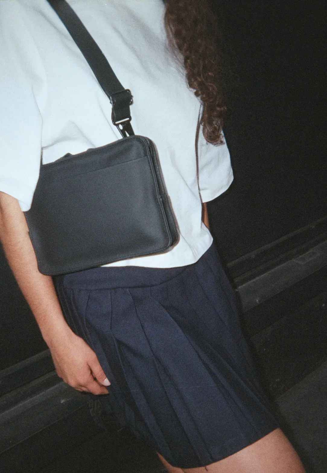 Black Adjustable Box Bag