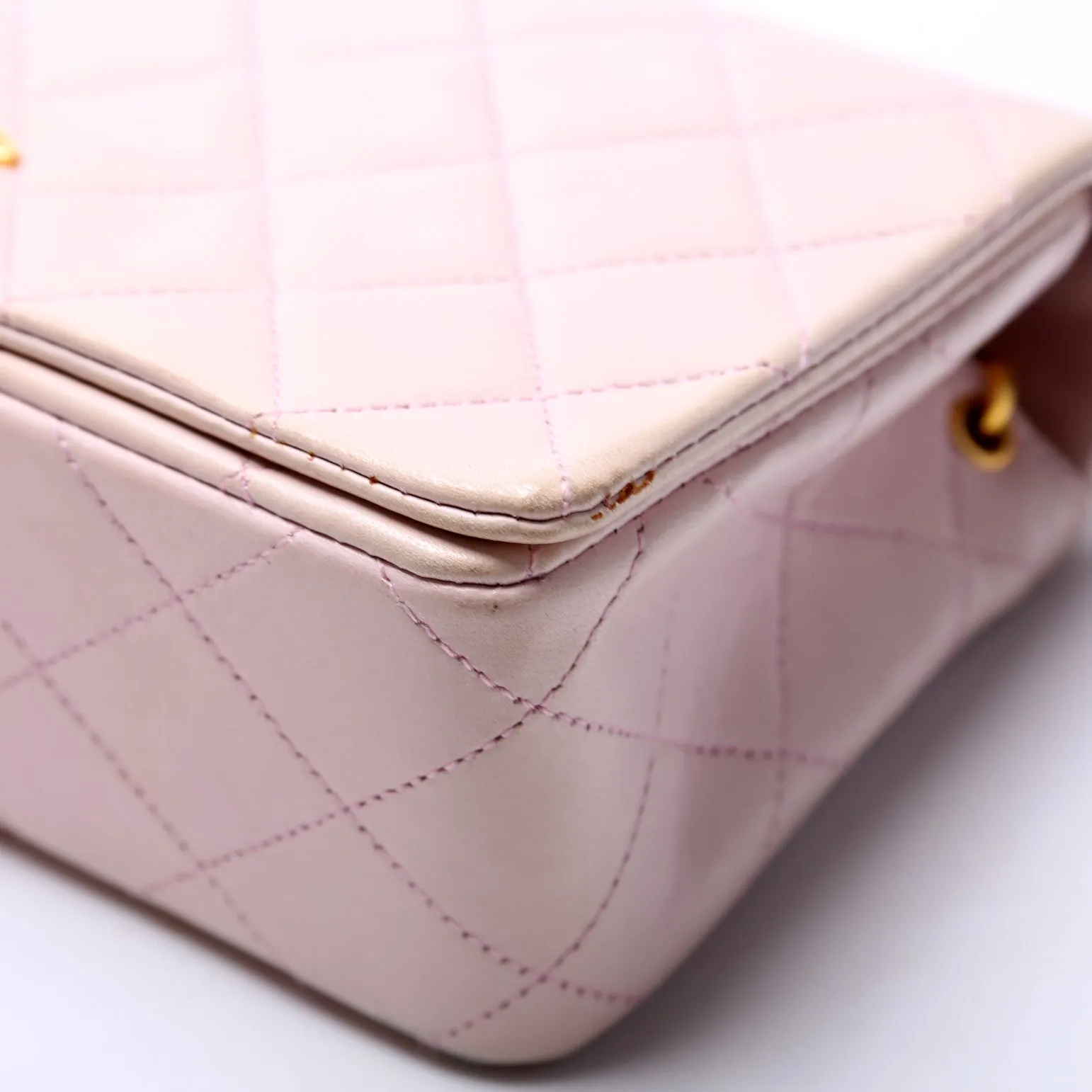 CC Full Flap Mini Bag Quilted Lambskin Vintage