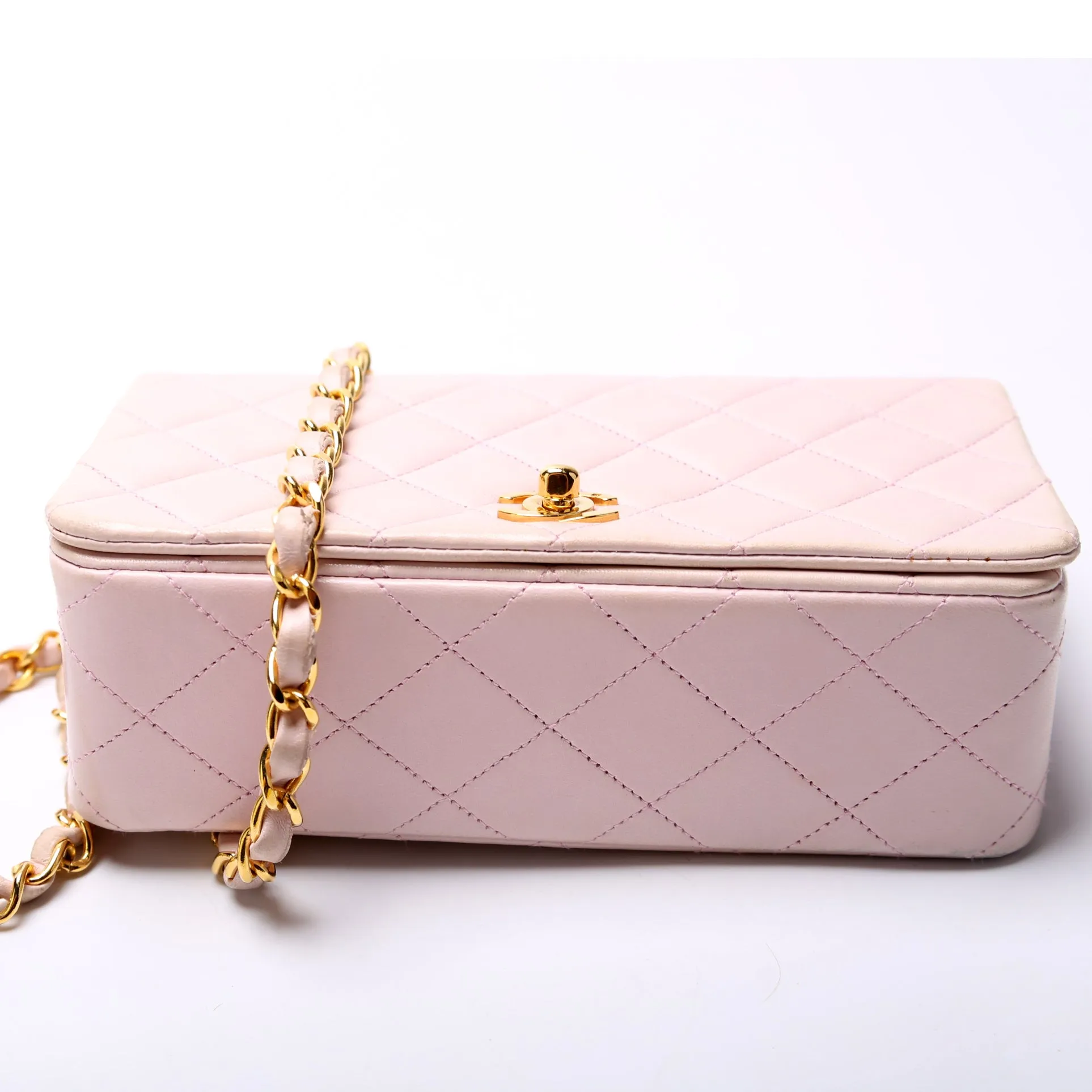 CC Full Flap Mini Bag Quilted Lambskin Vintage