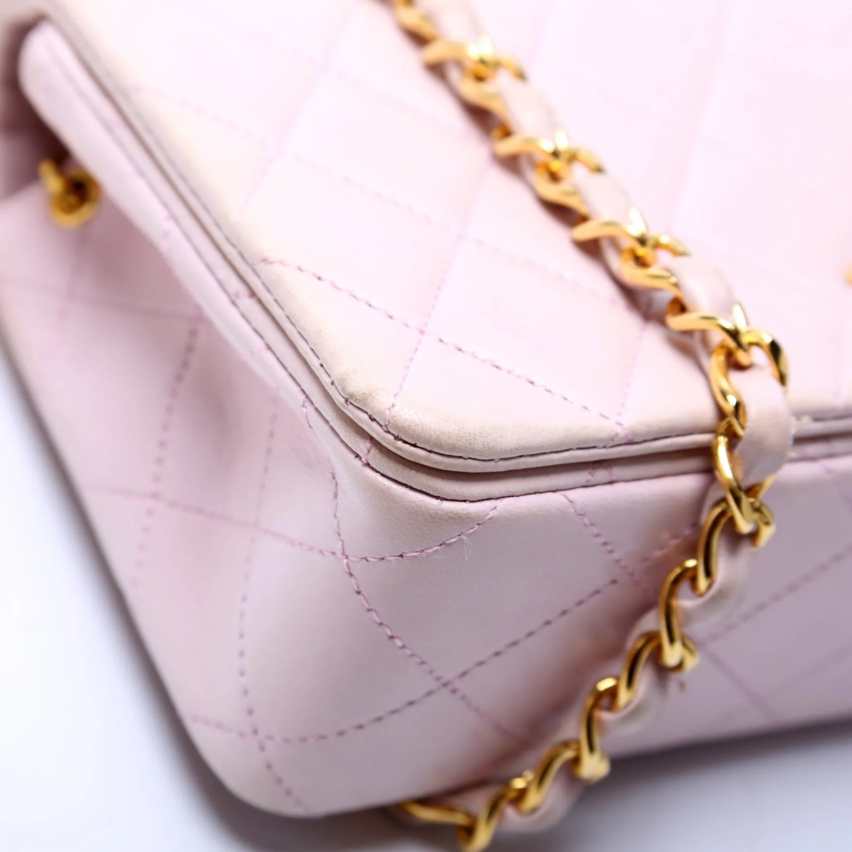 CC Full Flap Mini Bag Quilted Lambskin Vintage