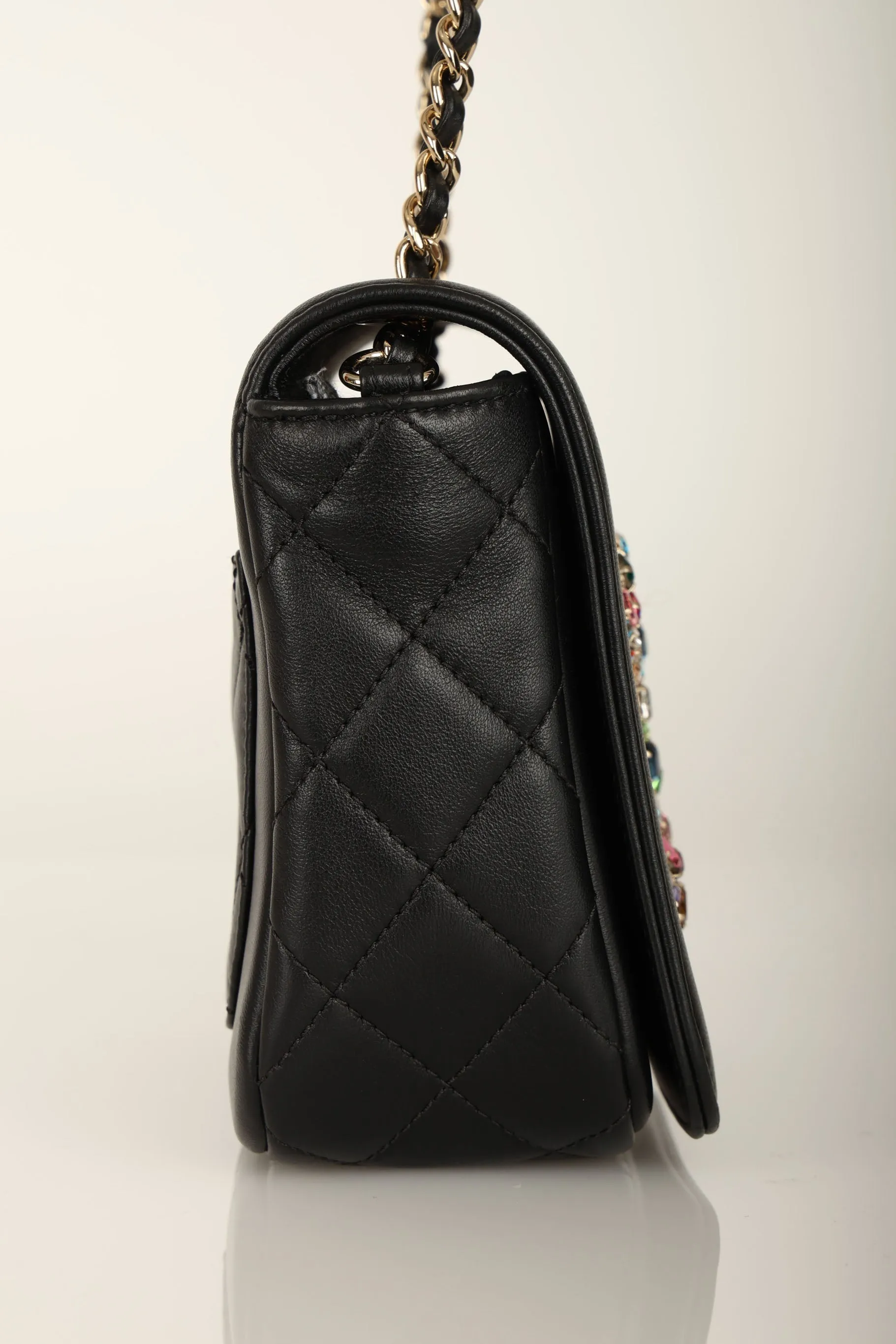 Chanel 21C Calfskin Gemstone Mini Square Full Flap