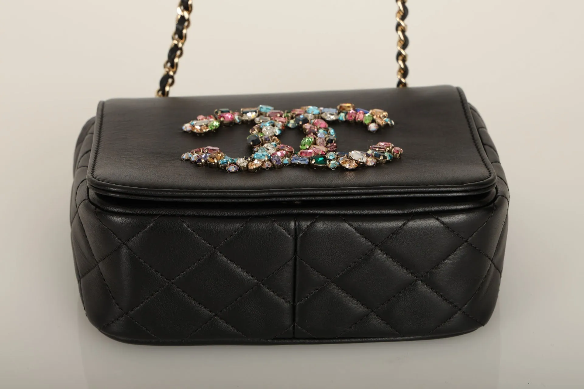 Chanel 21C Calfskin Gemstone Mini Square Full Flap