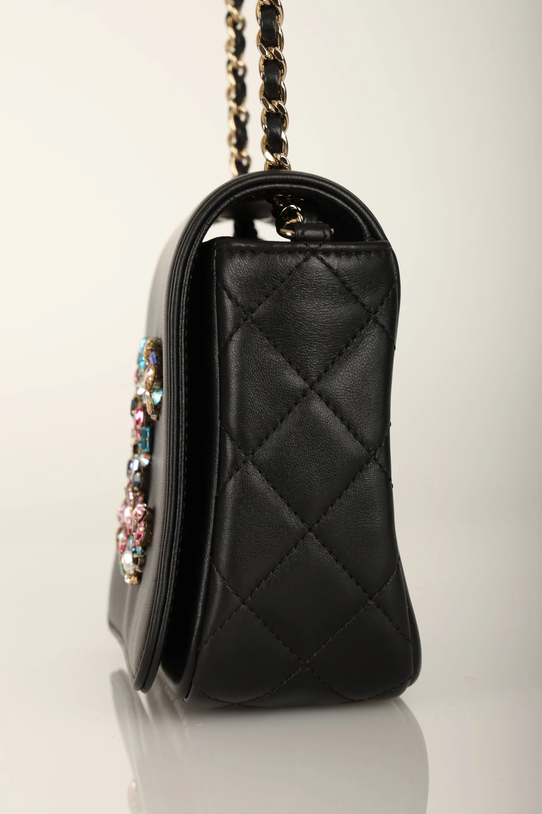 Chanel 21C Calfskin Gemstone Mini Square Full Flap