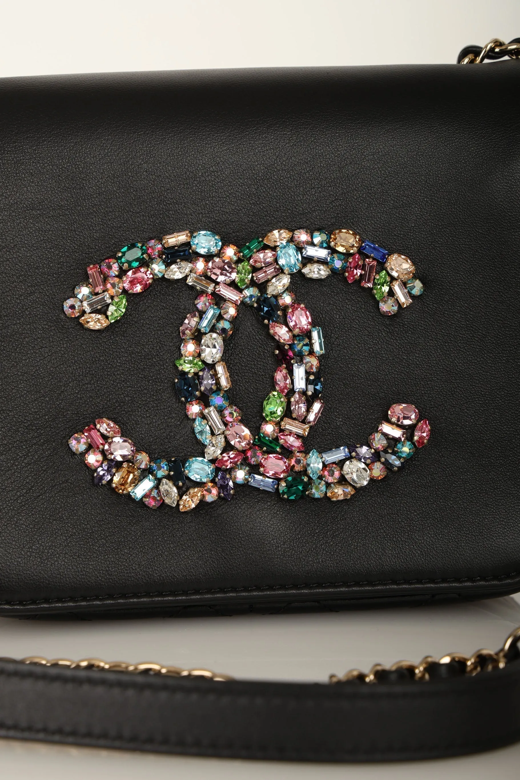 Chanel 21C Calfskin Gemstone Mini Square Full Flap