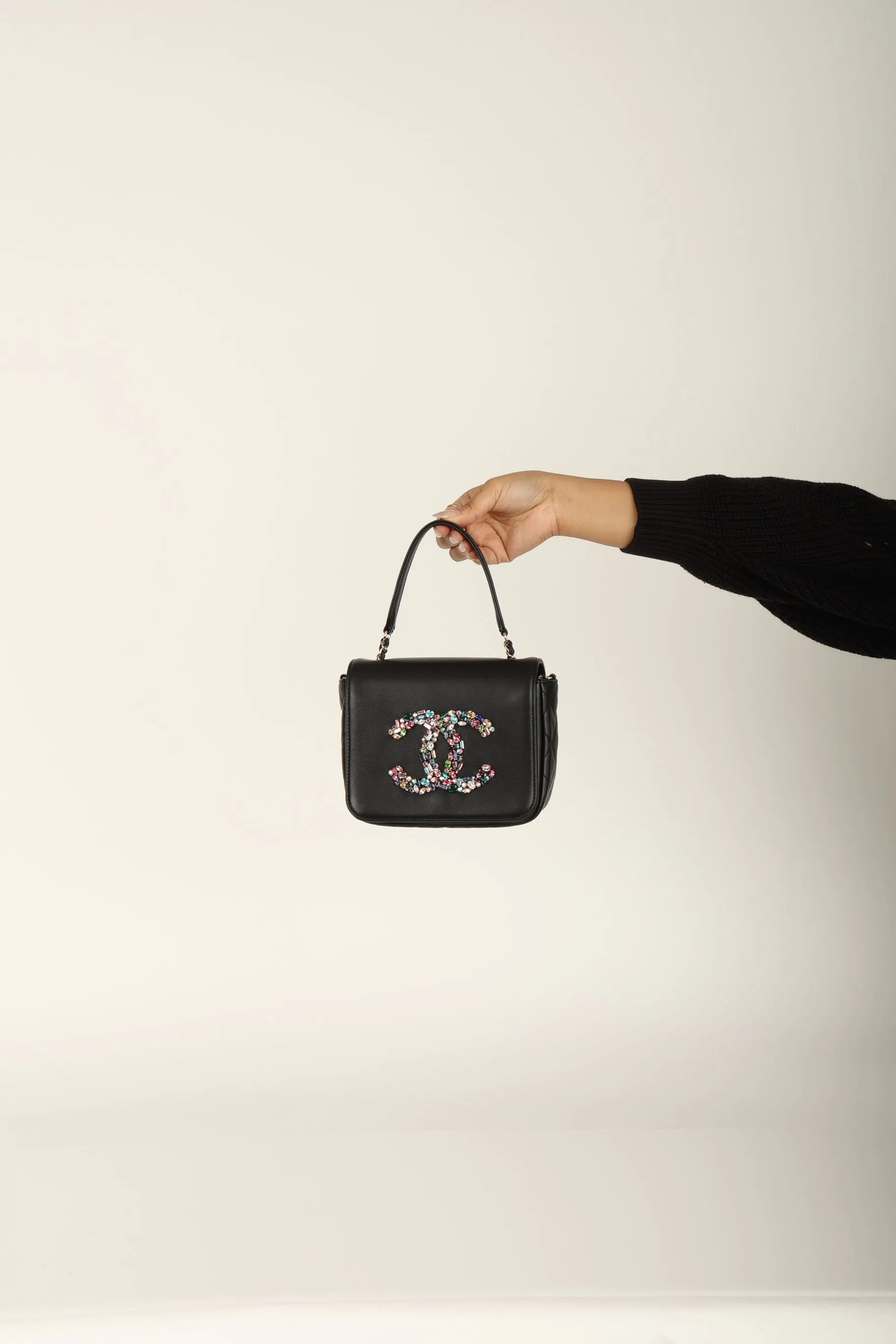 Chanel 21C Calfskin Gemstone Mini Square Full Flap