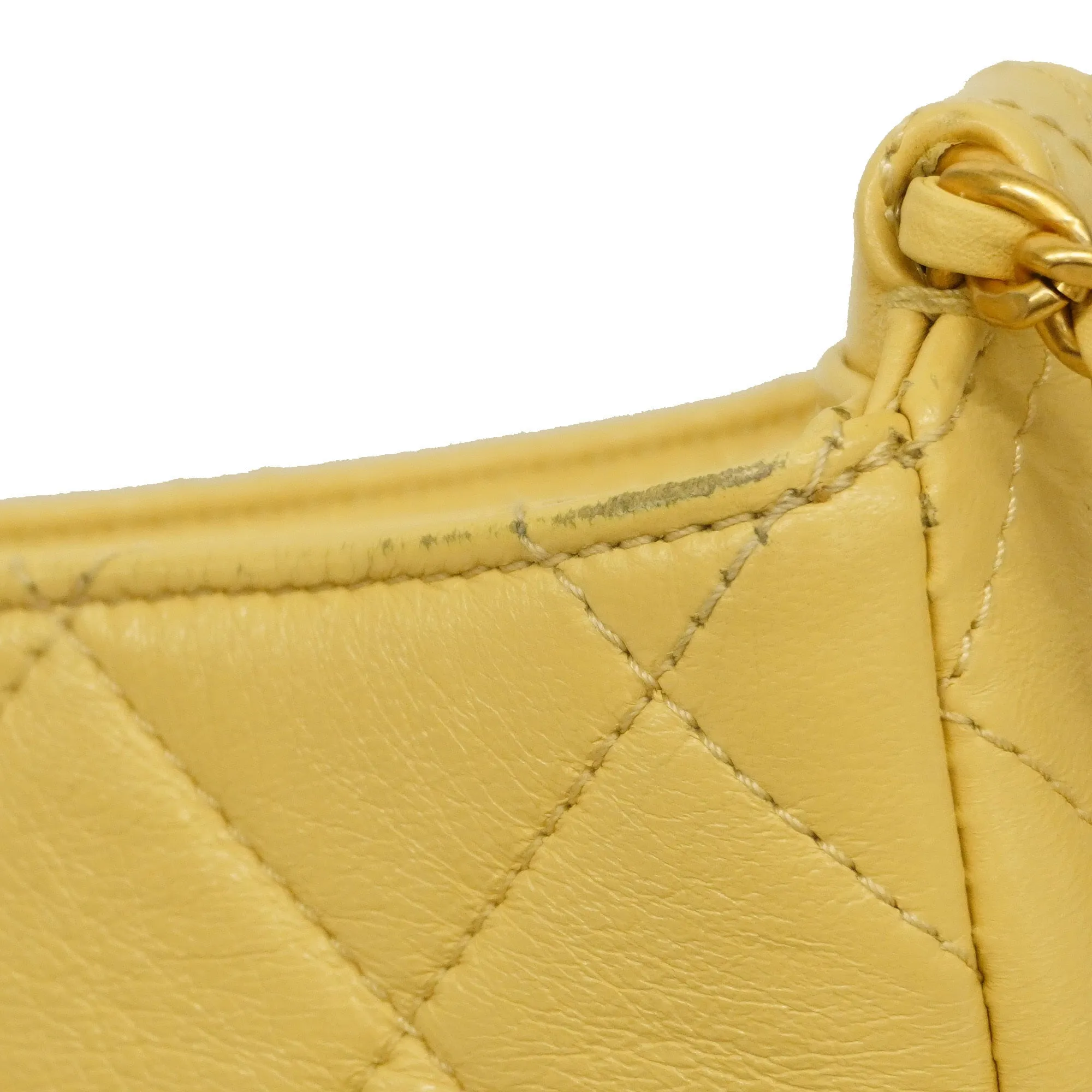 CHANEL   Matelasse Chain Shoulder Women's Leather Shoulder Bag Beige