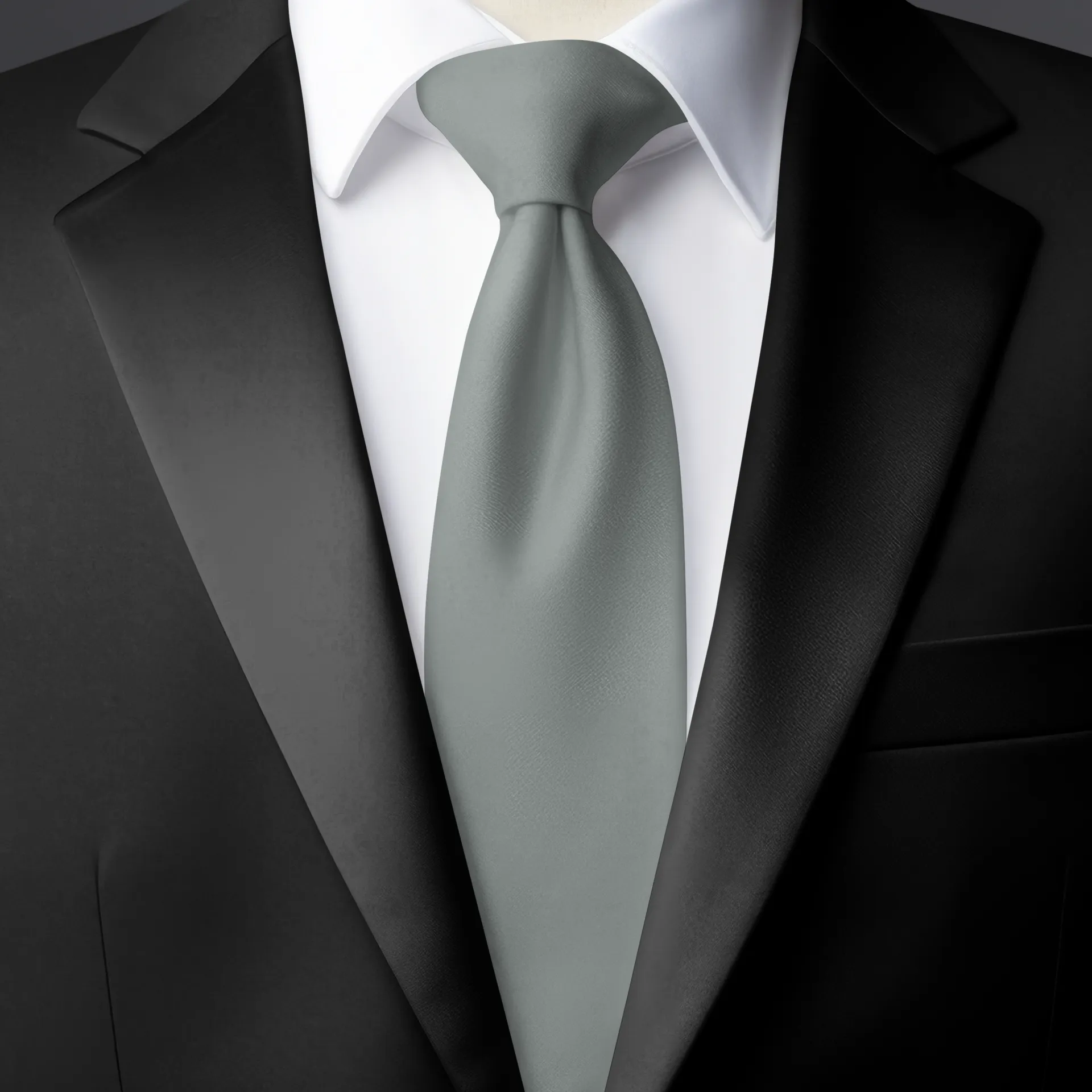 Chokore Dark Grey Twill Silk Tie - Solids line