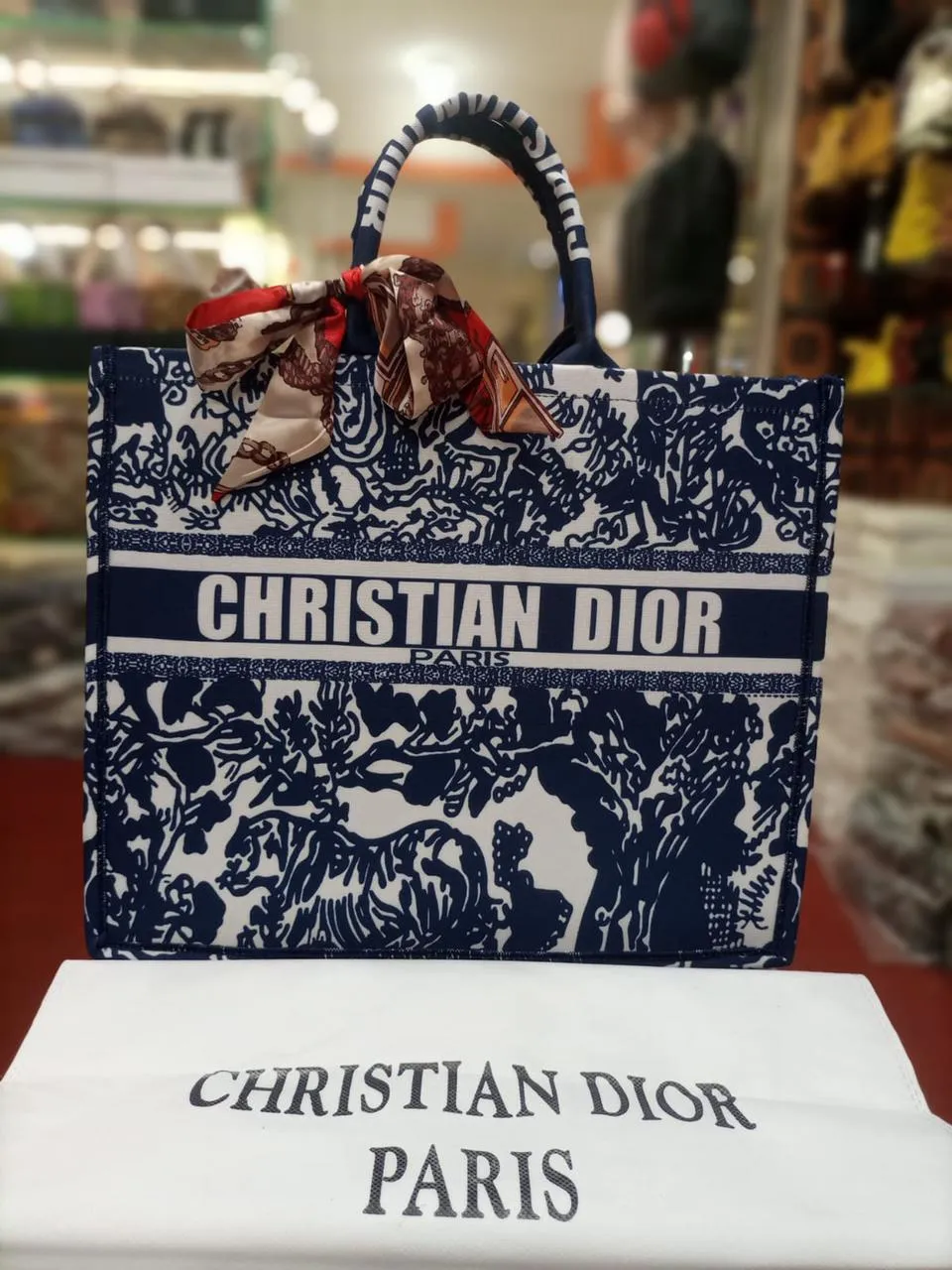 Christian Dior Premium Quality Tote Bag For Women (Blue)