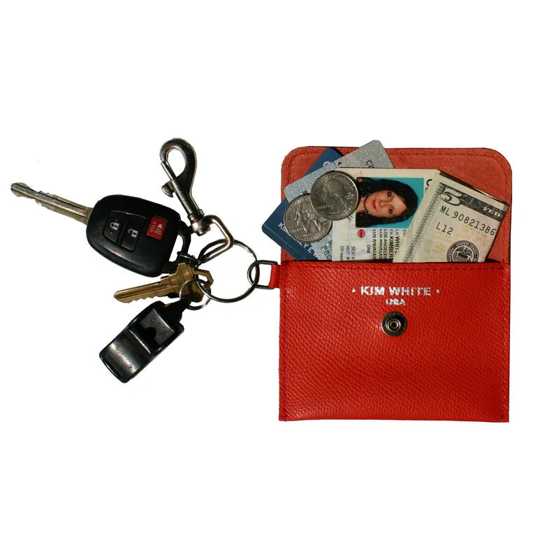 Coin Purse Key Chain - Sky Blue Fur