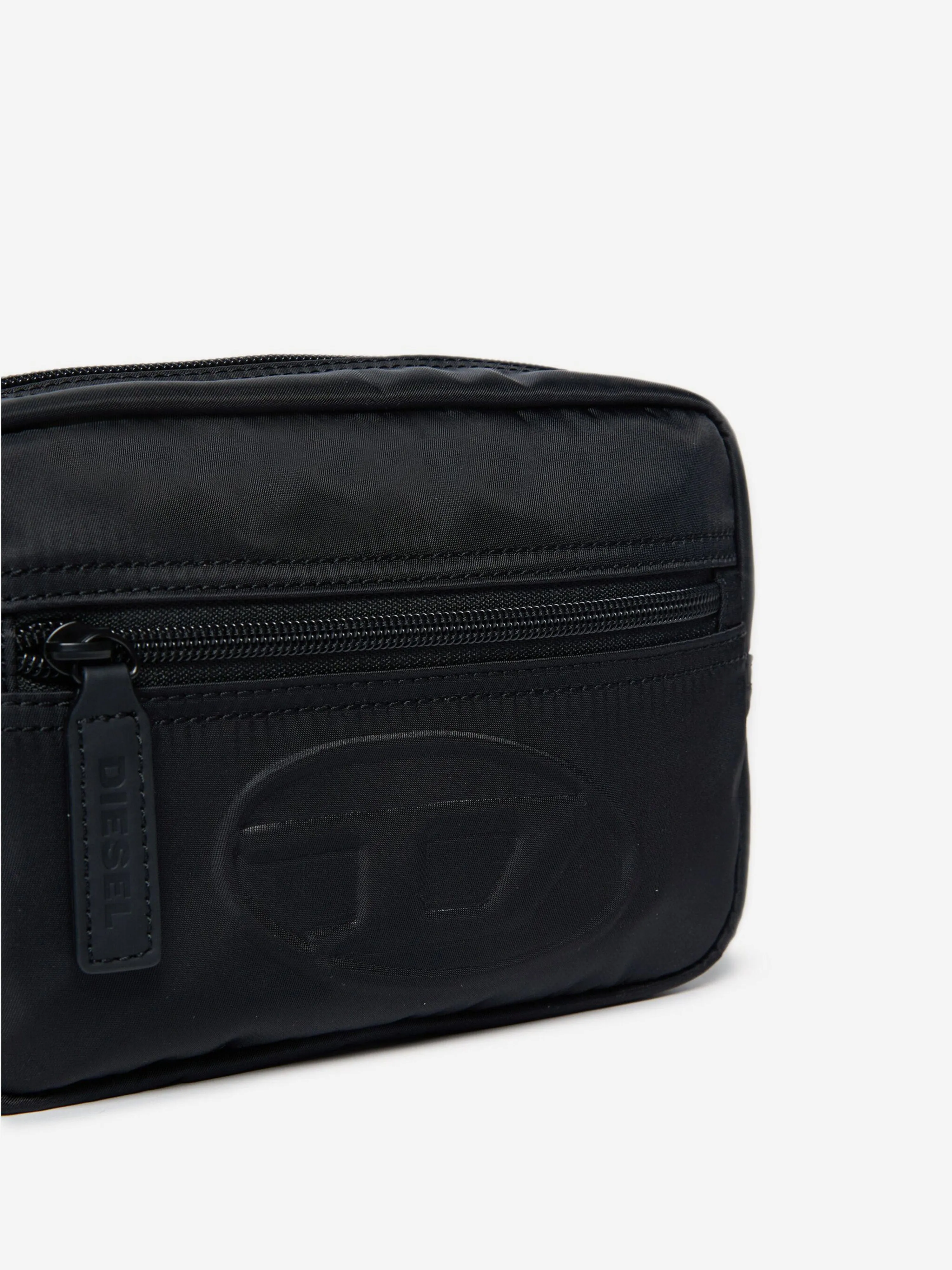 Diesel Kids Oval D Logo Belt Bag in Black (35cm)