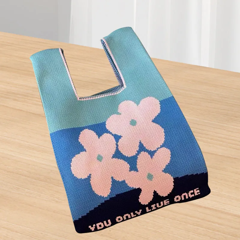 DUNNMALL New Ladies' Pouch Women's Portable Tote Bag Outdoor Fashion Portable Storage Bag Korean Style Shoulder Bag with Hand Gift Bag
