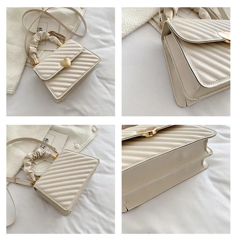 Fashion Chain Shoulder Bag – Love Metal Accent Handbag