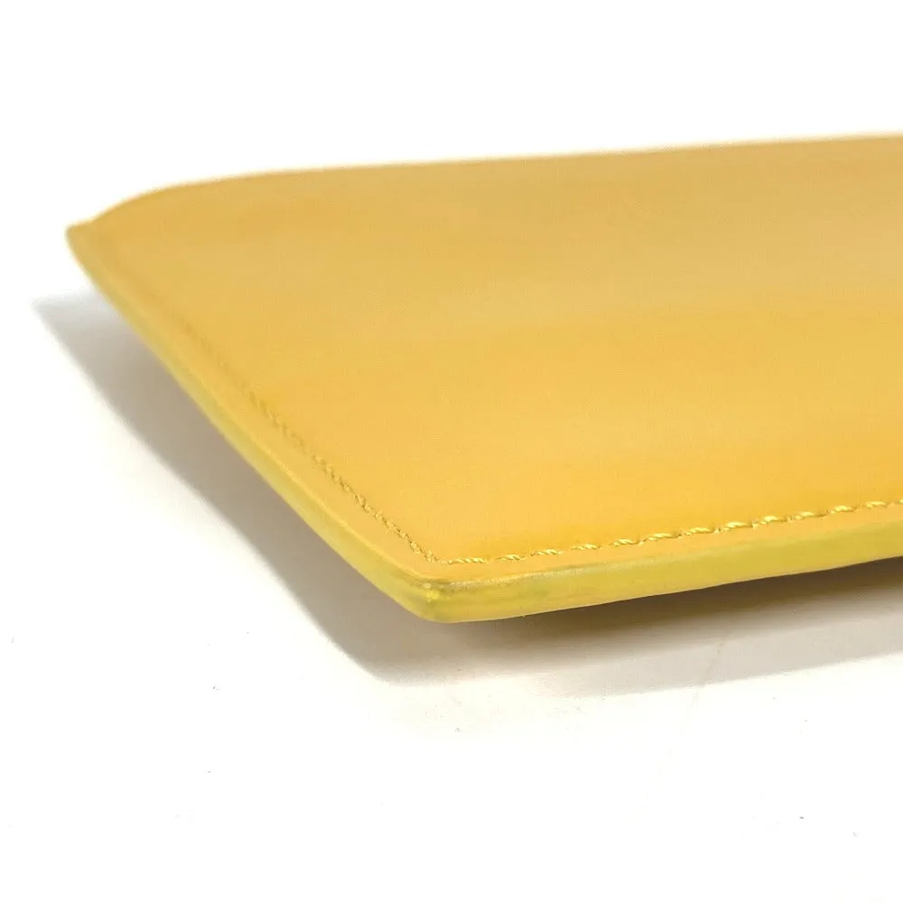 FENDI Clutch bag 7N0114 leather yellow Bag logo FF logo pouch Bucket Women Used
