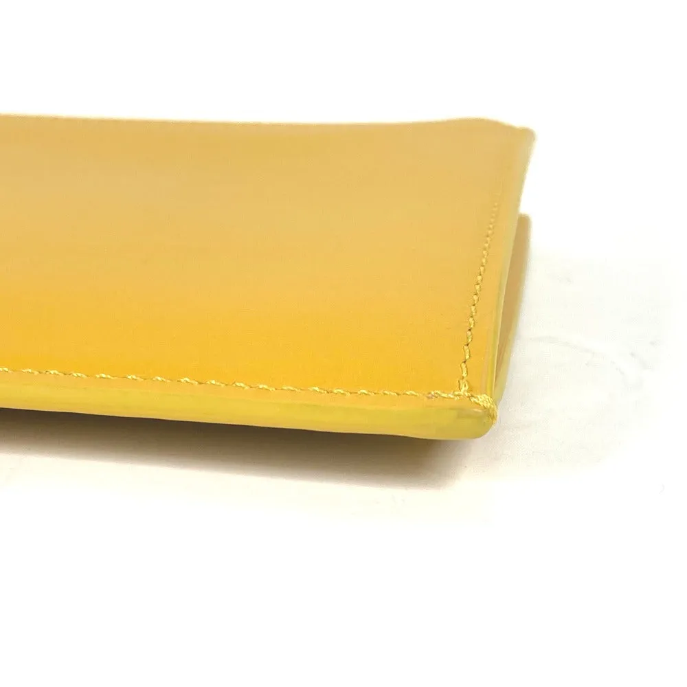 FENDI Clutch bag 7N0114 leather yellow Bag logo FF logo pouch Bucket Women Used