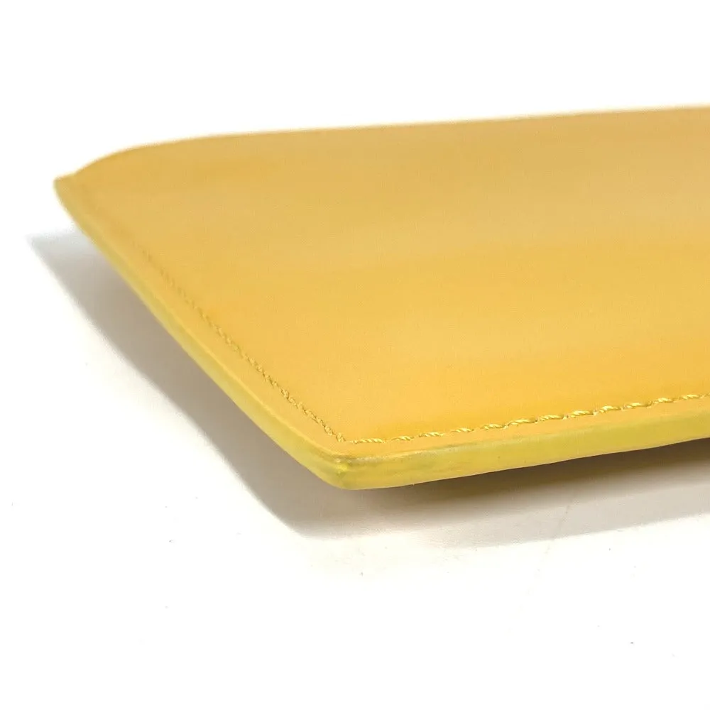 FENDI Clutch bag 7N0114 leather yellow Bag logo FF logo pouch Bucket Women Used