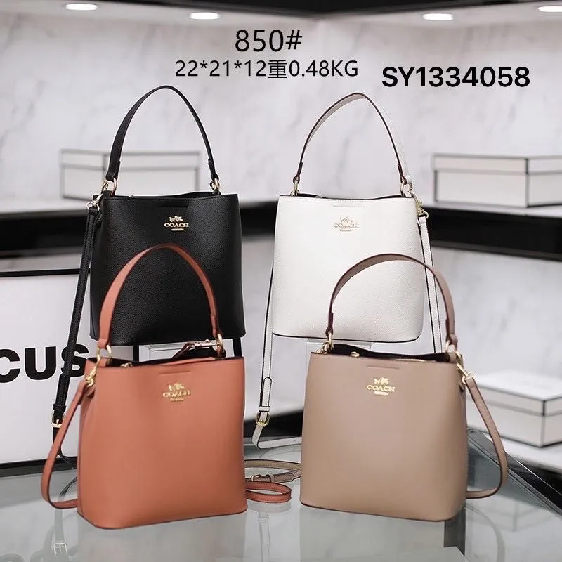High-Quality Women Bag - Coach Bucket Bag with Branded Box (Black)