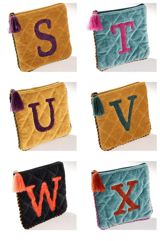 Initial Tassel Pouch