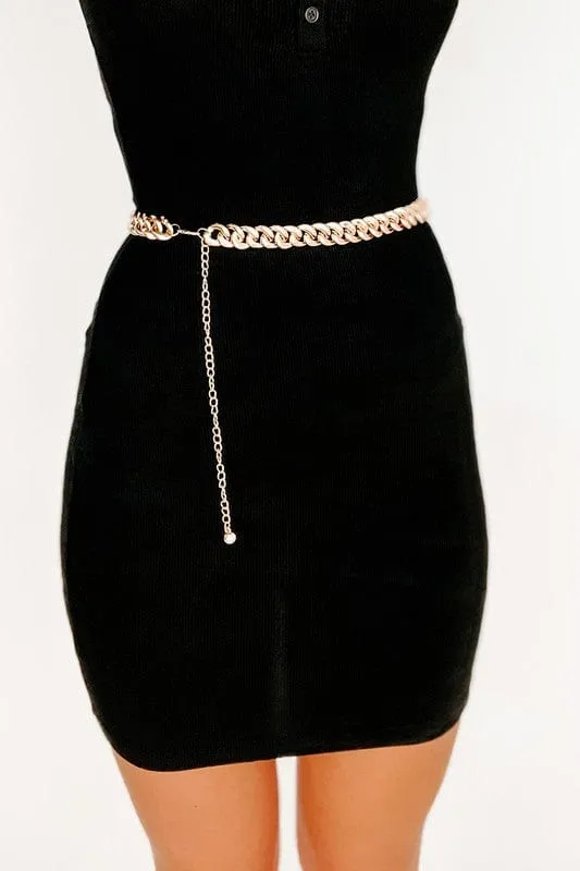 Mello Gold Chunky Curb Chain Adjustable Belt