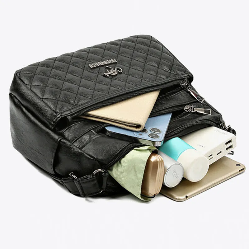 Minimalist Quilted Purse For Women Solid Classic Crossbody Bag