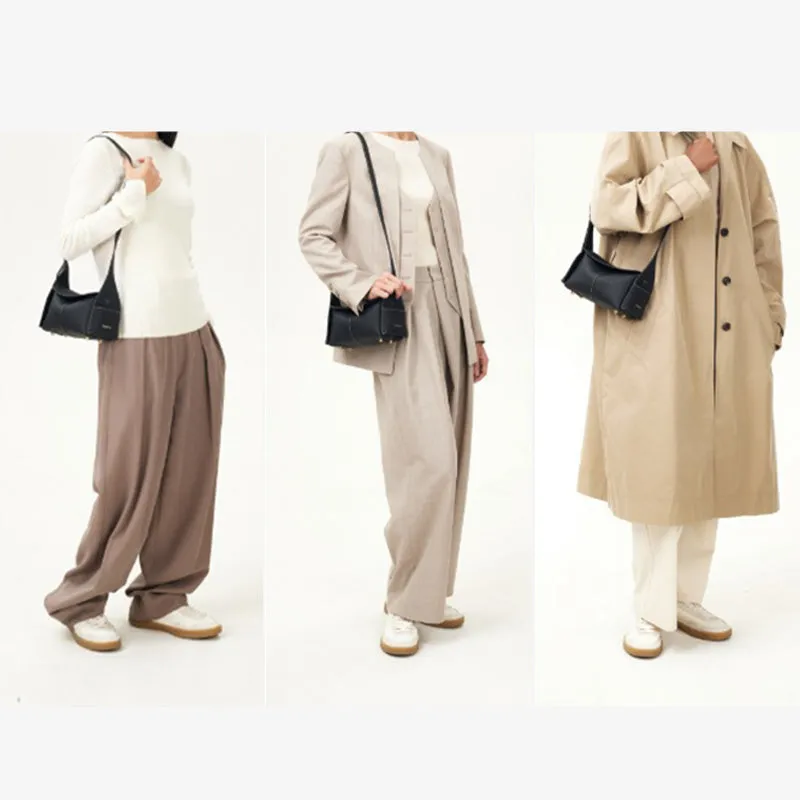Minimalist Solid Color Shoulder Bag For Women Commuter Elegant Purse