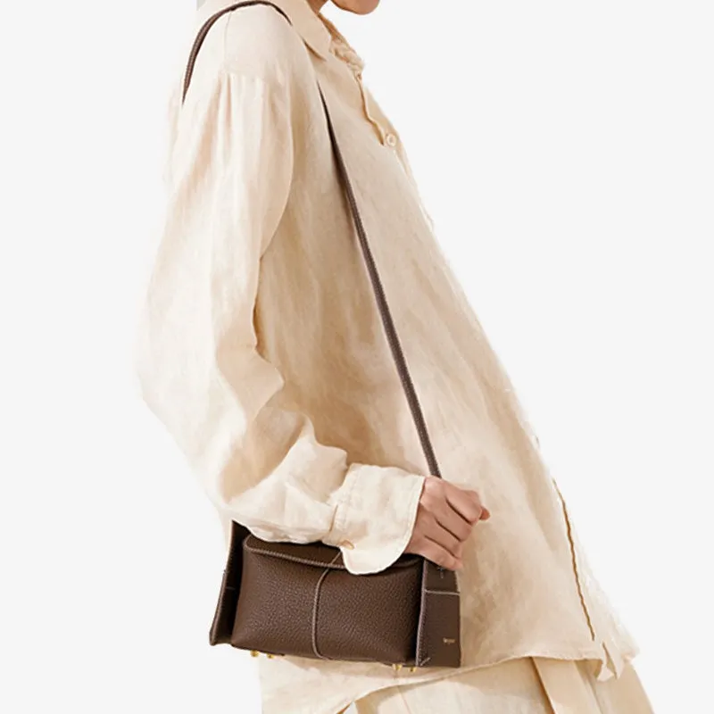 Minimalist Solid Color Shoulder Bag For Women Commuter Elegant Purse