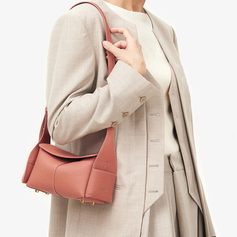 Minimalist Solid Color Shoulder Bag For Women Commuter Elegant Purse