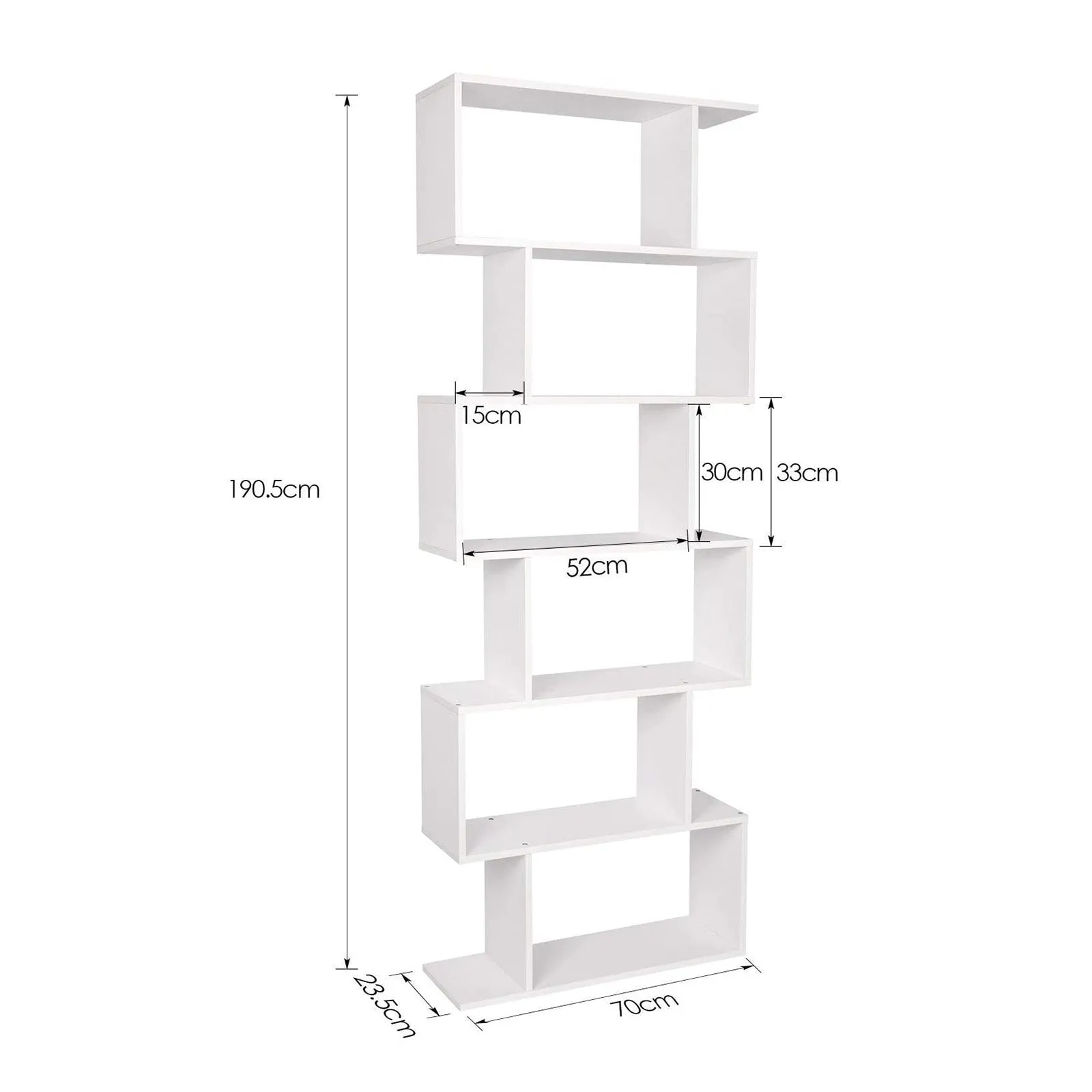 Modern Bookcase, Stacked and Multilayer Structure