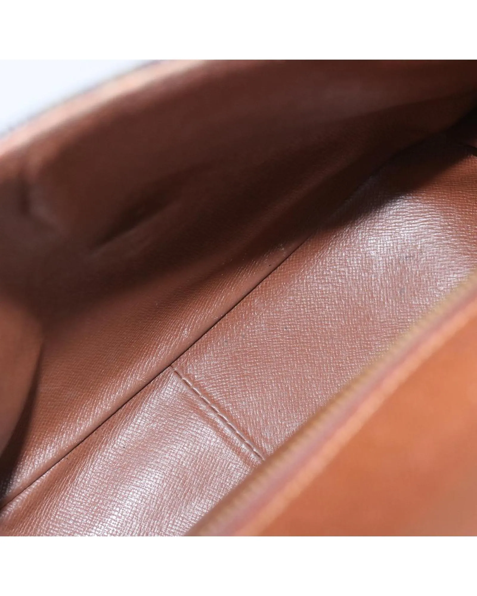 Monogram Shoulder Bag with Flap Closure and Adjustable Strap