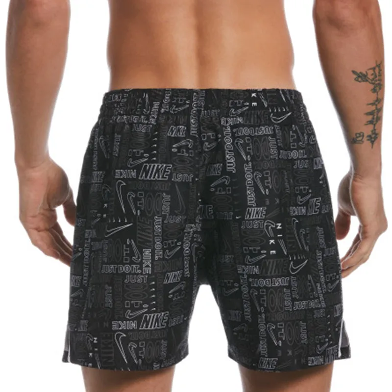 Nike - Men's Swim Logo Mash-up 5" Volley Short (Black)