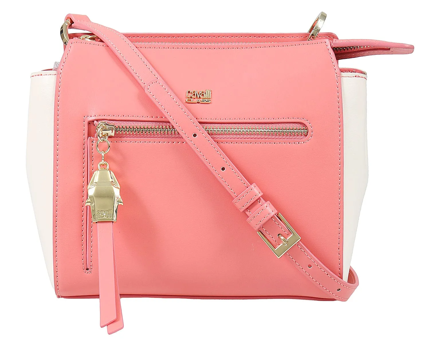 Roberto Cavalli Class GWLPD4 T35 Brigitte 00 Peach/Ivory Small Shoulder Bag
