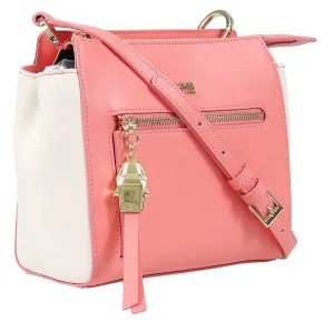 Roberto Cavalli Class GWLPD4 T35 Brigitte 00 Peach/Ivory Small Shoulder Bag