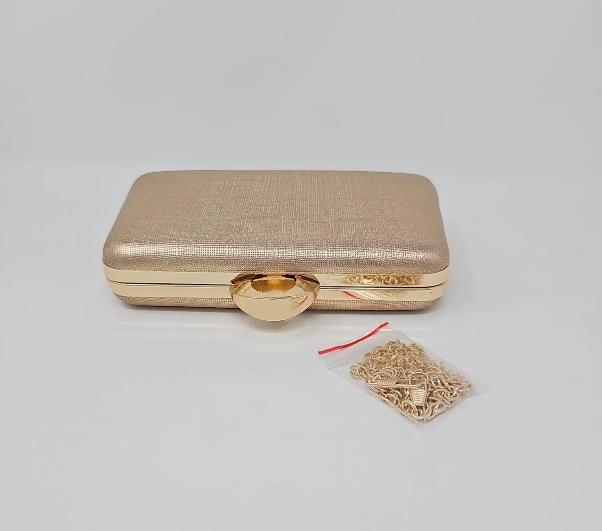 Rose Gold Shimmer Clutch Bag