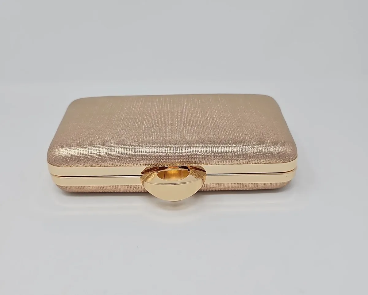 Rose Gold Shimmer Clutch Bag
