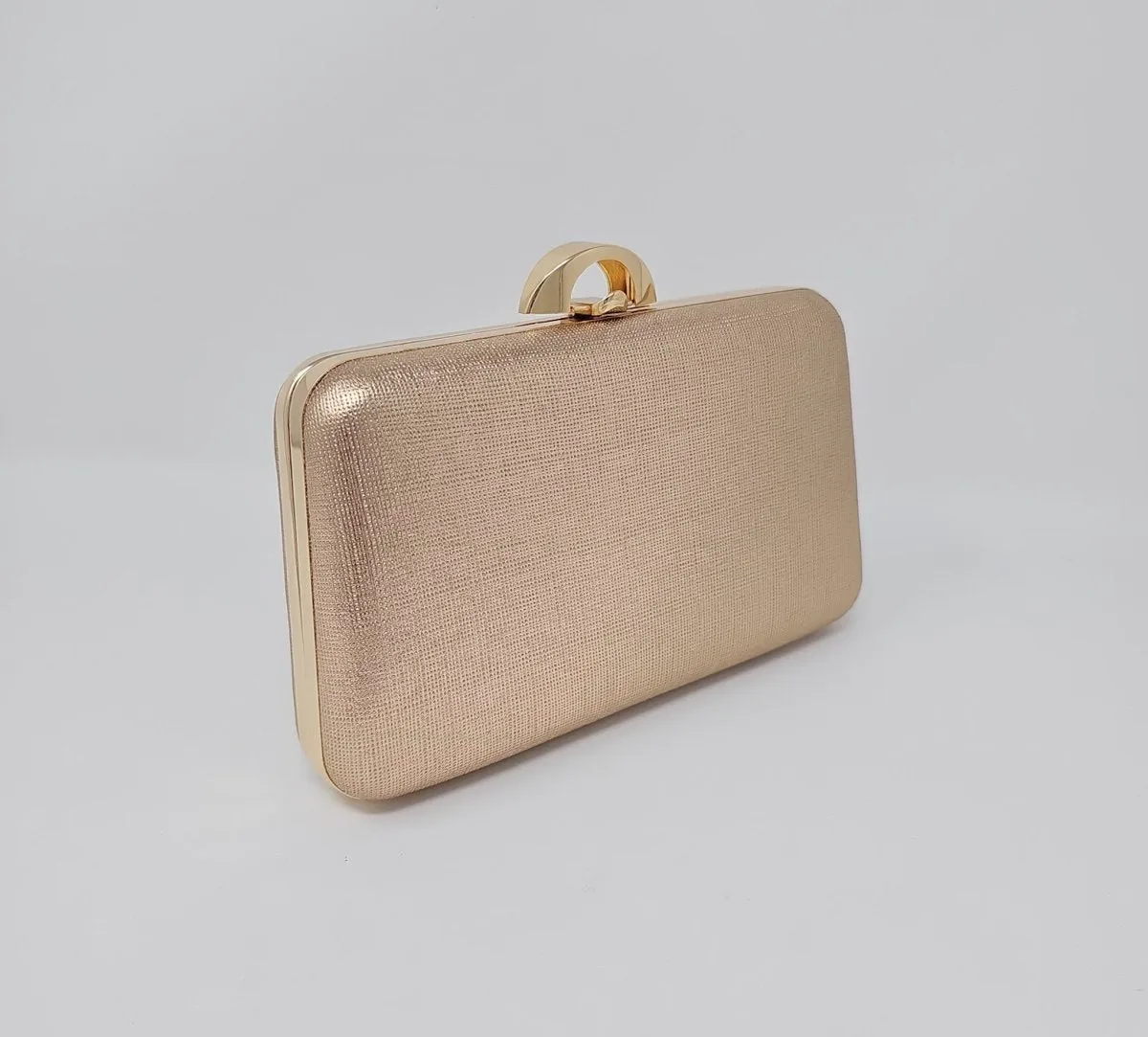Rose Gold Shimmer Clutch Bag